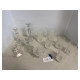 Glassware, candlesticks
