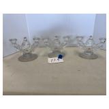 Glass candelabras