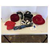 Ladies hats, umbrellas