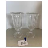 Lead crystal candle holders