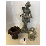 Lantern, bowl, angel