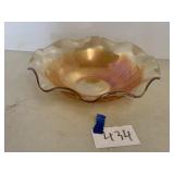 Carnival glass bowl