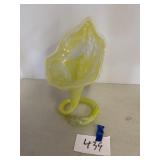 IN Glass cornucopia vase