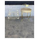 Vanity stool, magazine rack