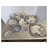 Blue and white dishes