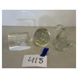 Glass paper wgts