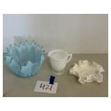 Fenton, milk glass, Fostoria