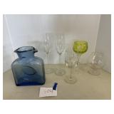 Lead crystal glass, glassware, Blenko bottle