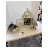 Birdhouses, birdcage