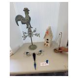 Weather glass, weather vane, bird house, suncatchr