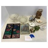 Dollar bill rose, dishes, sun catchers, etc