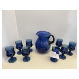 Cobalt blue drink set