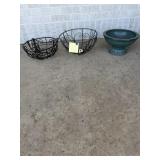 Hanging plant baskets; planter