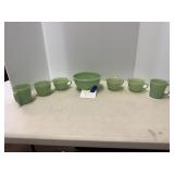 Fire King green dishes