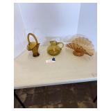 Amber glass dishes