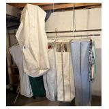 Garment bags, clothing