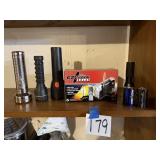Flashlights, batteries