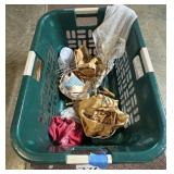 Laundry basket, hangers, bags