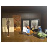 Chickens, figurine, prints, painting