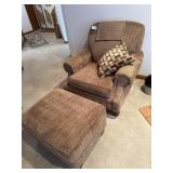 Arm chair, ottoman