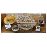 Ashtrays, teddy, roll pin, etc