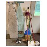Ironing boards, brooms, mops, etc
