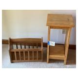 Side table, magazine rack