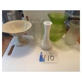 Vases, pedestal bowl