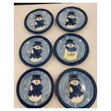 Snowman lunch plates