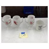 Milk glass, Fire King mugs