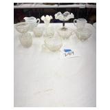 Opalescent hobnail dishes