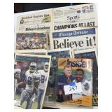 Sport magazine, newspaper headers