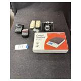 Postal scales, cameras