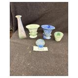 Murano vase, Agate vases, planter, paper wgt