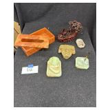 Marble, onyx, resin items