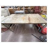 Metal folding table