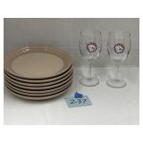 Noritake plates, Reagan glasses