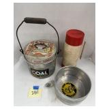 Coal miner's lunch kit, thermos