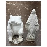 Frog, Mary statues