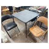 Card table, chairs