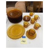 IN Glass amber dishes