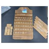 Wooden calendar