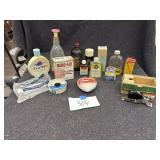 Vintage bottles, zig zagger, etc