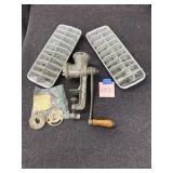 Meat grinder, ice trays