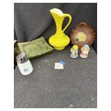 Pitcher, ashtray, shakers, dispenser, etc