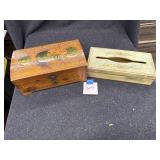 Wooden trinket box, kleenex box