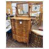Antique dresser chest with mirror