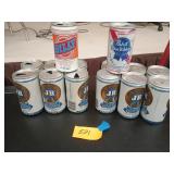 Vintage beer cans