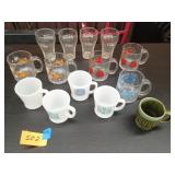 Coke glasses, coffee cups