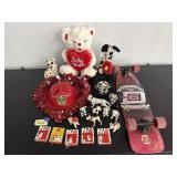 Dalmatian, fireman items, skateboard